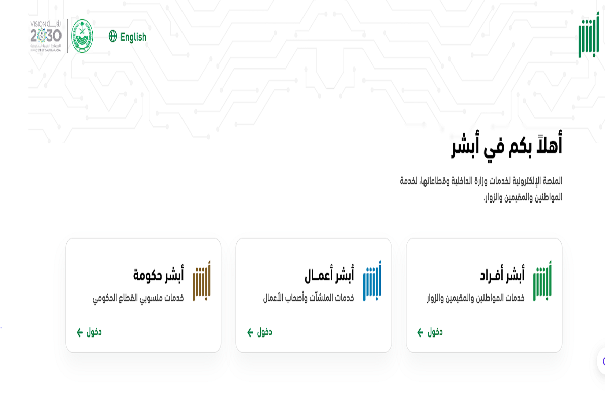 تجديد الإقامة عبر منصة أبشر الجوازات