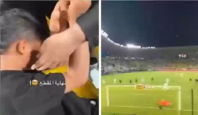 لحظة إصابة الطفل النصراوي بارتطام كرة كريستيانو